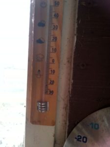 Thermometer Garten 2 Grad Celsius