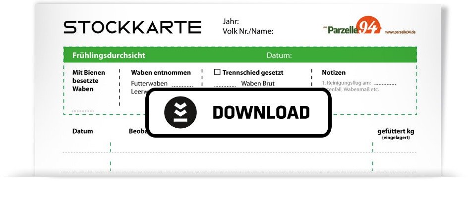 Einfache Stockkarte für Bienen und Imker zum Download